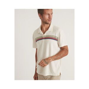 Marine Layer Striped Terry Out Polo Mens size L